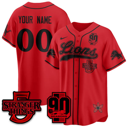 DET 'Stranger Things Edition' Vapor Limited Baseball Jersey - Stitched
