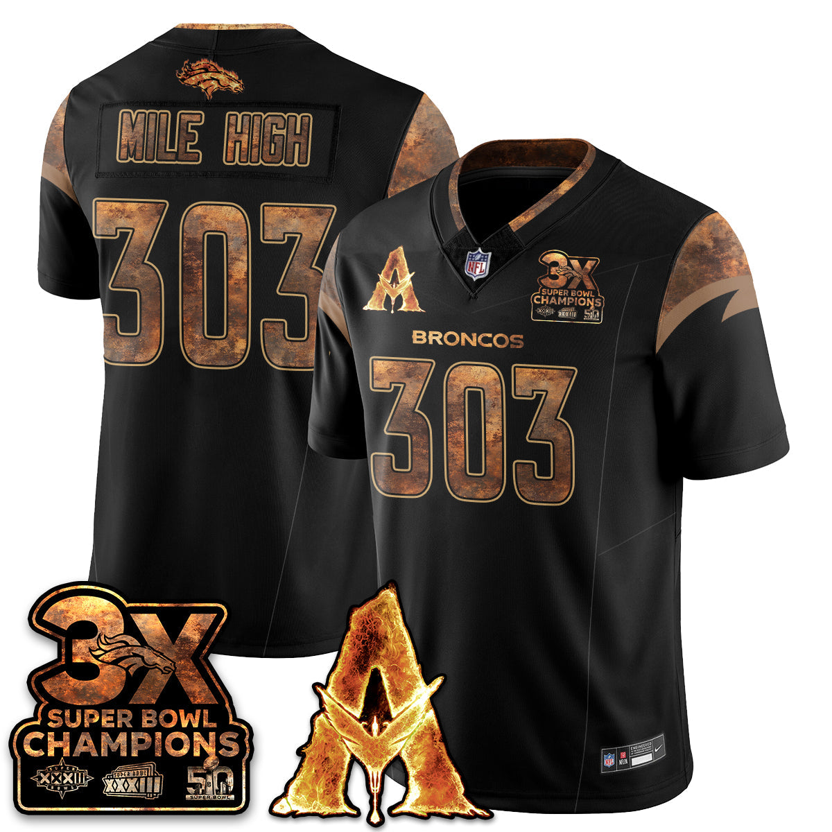 DEN x Avatar 3 Fire and Ash Jersey V2 - Stitched