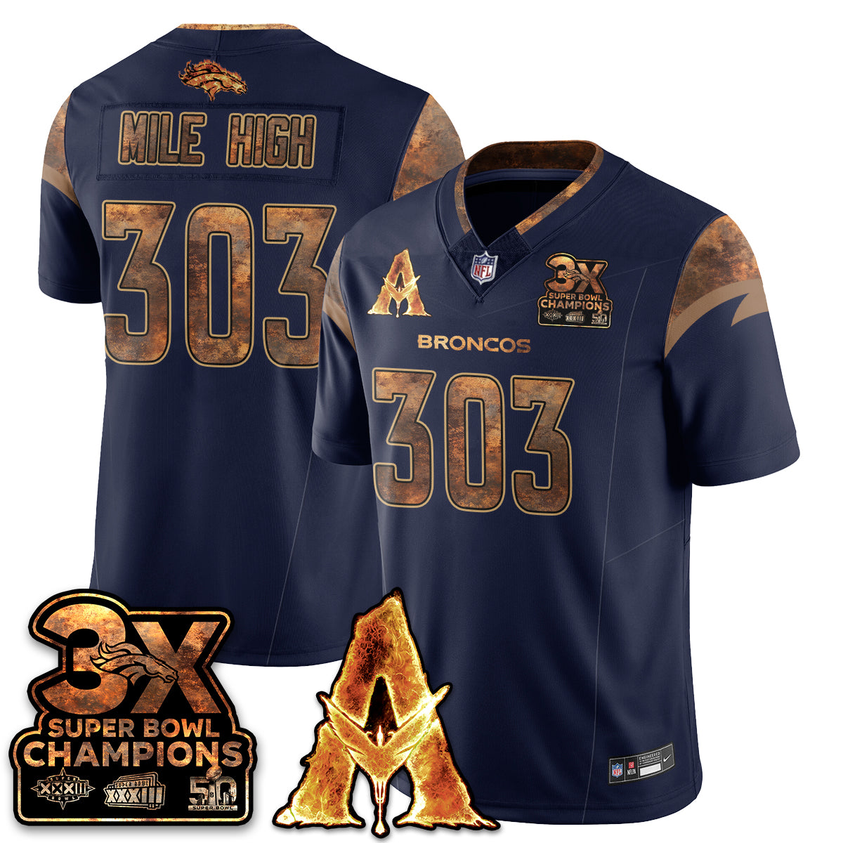 DEN x Avatar 3 Fire and Ash Jersey V2 - Stitched