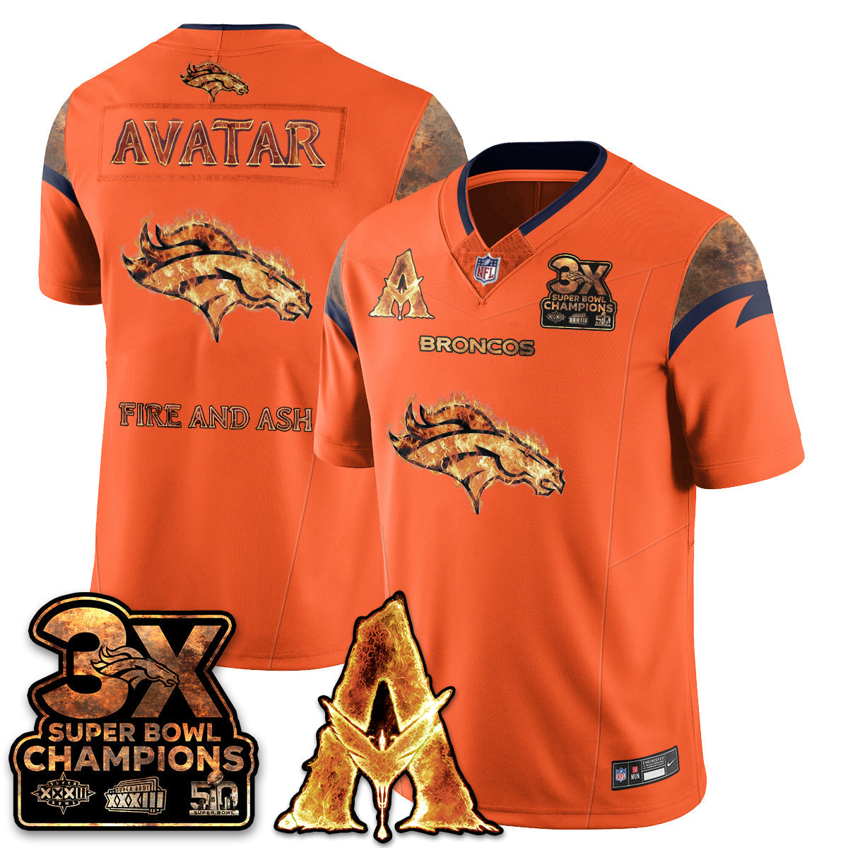 DEN x Avatar 3 Fire and Ash Jersey V2 - Stitched