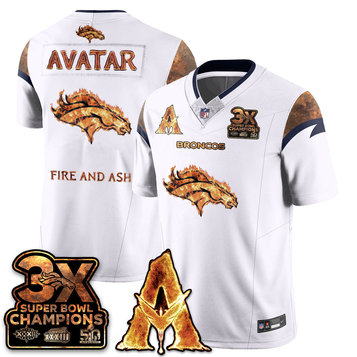 DEN x Avatar 3 Fire and Ash Jersey V2 - Stitched
