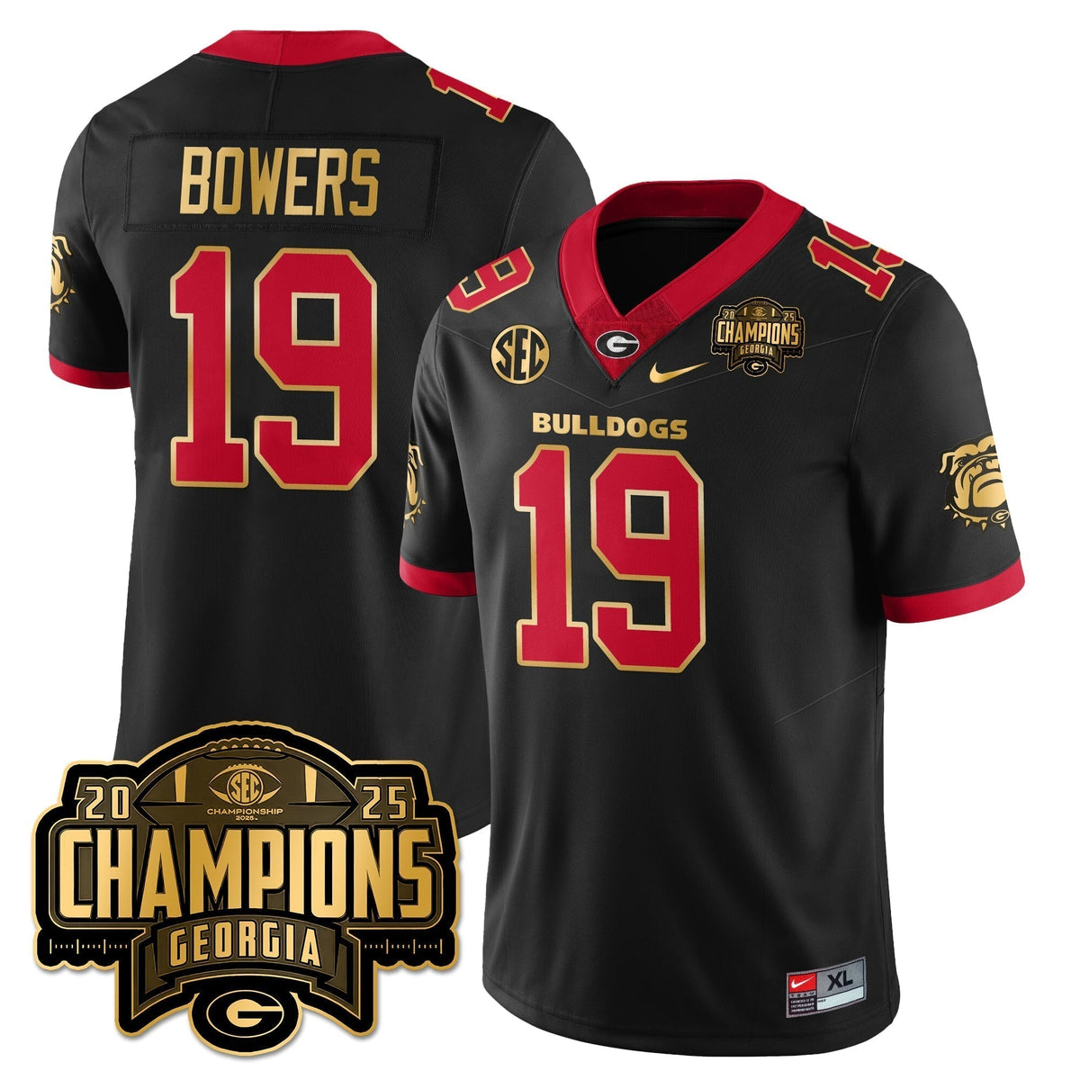 UGA Vapor Limited Jersey - SEC Football Champions - Stitched