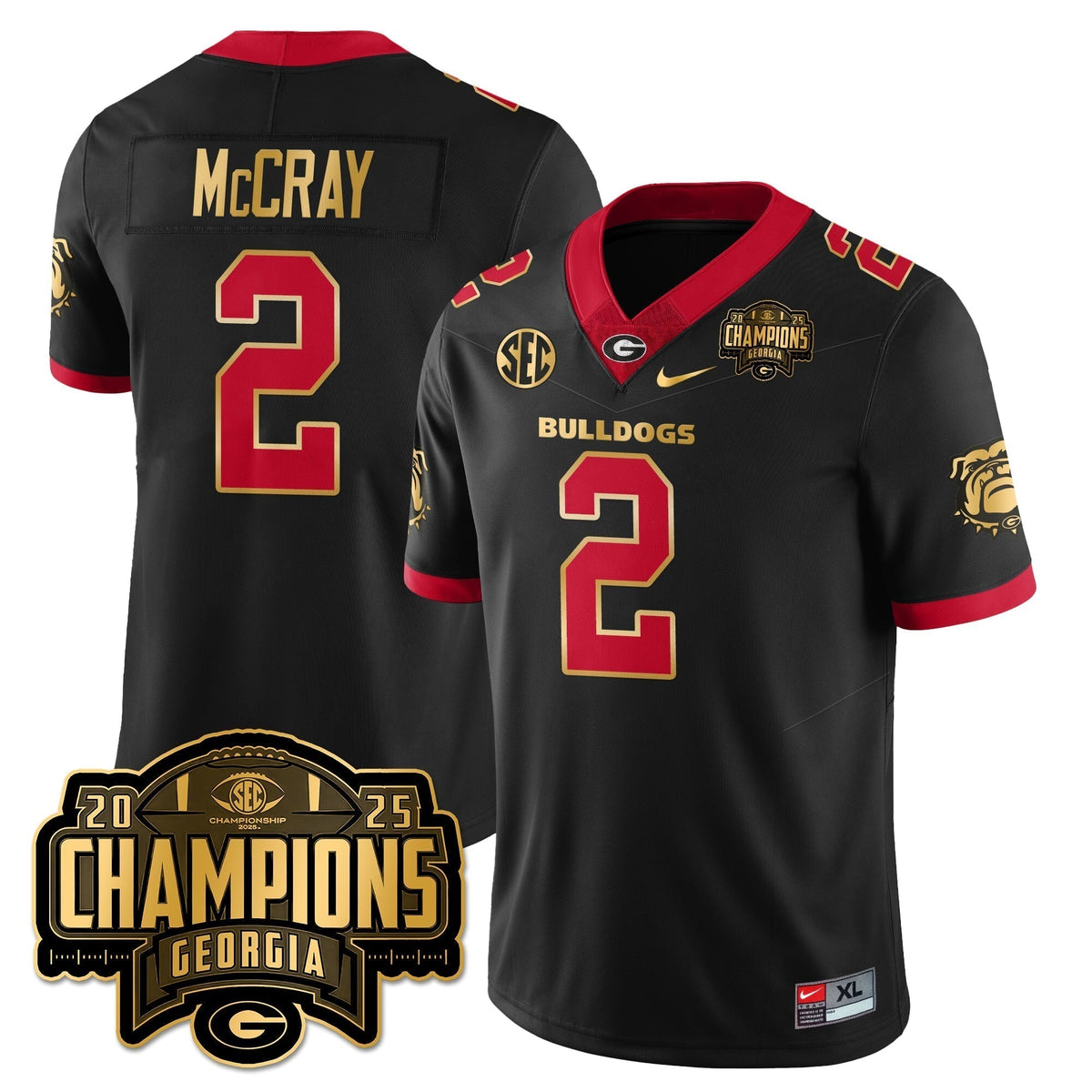 UGA Vapor Limited Jersey - SEC Football Champions - Stitched