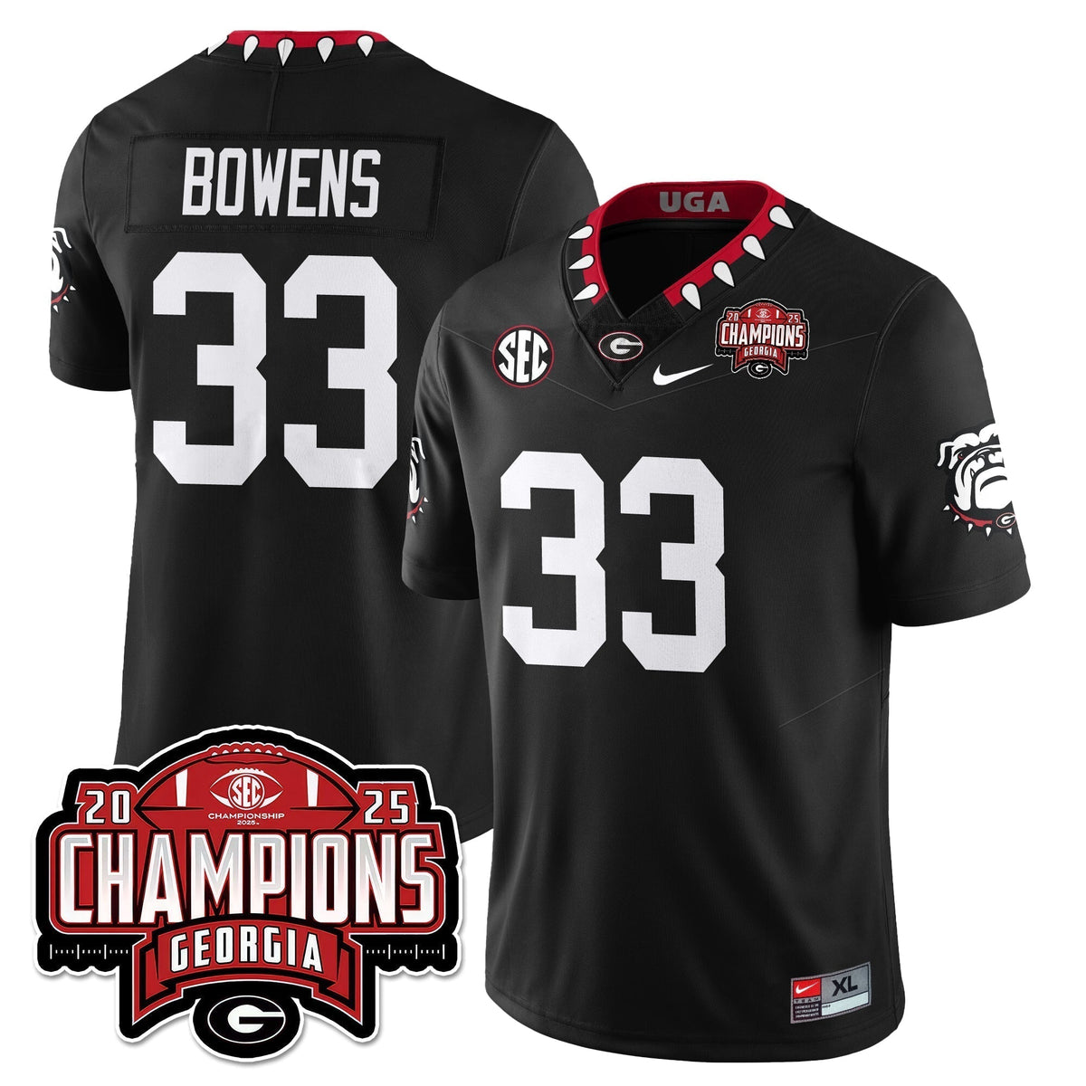 UGA Vapor Limited Jersey - SEC Football Champions - Stitched