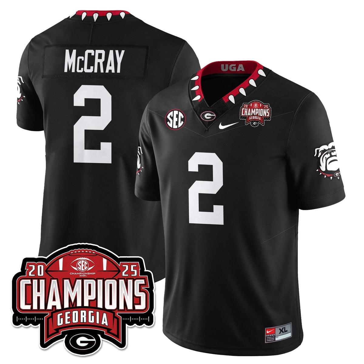 UGA Vapor Limited Jersey - SEC Football Champions - Stitched