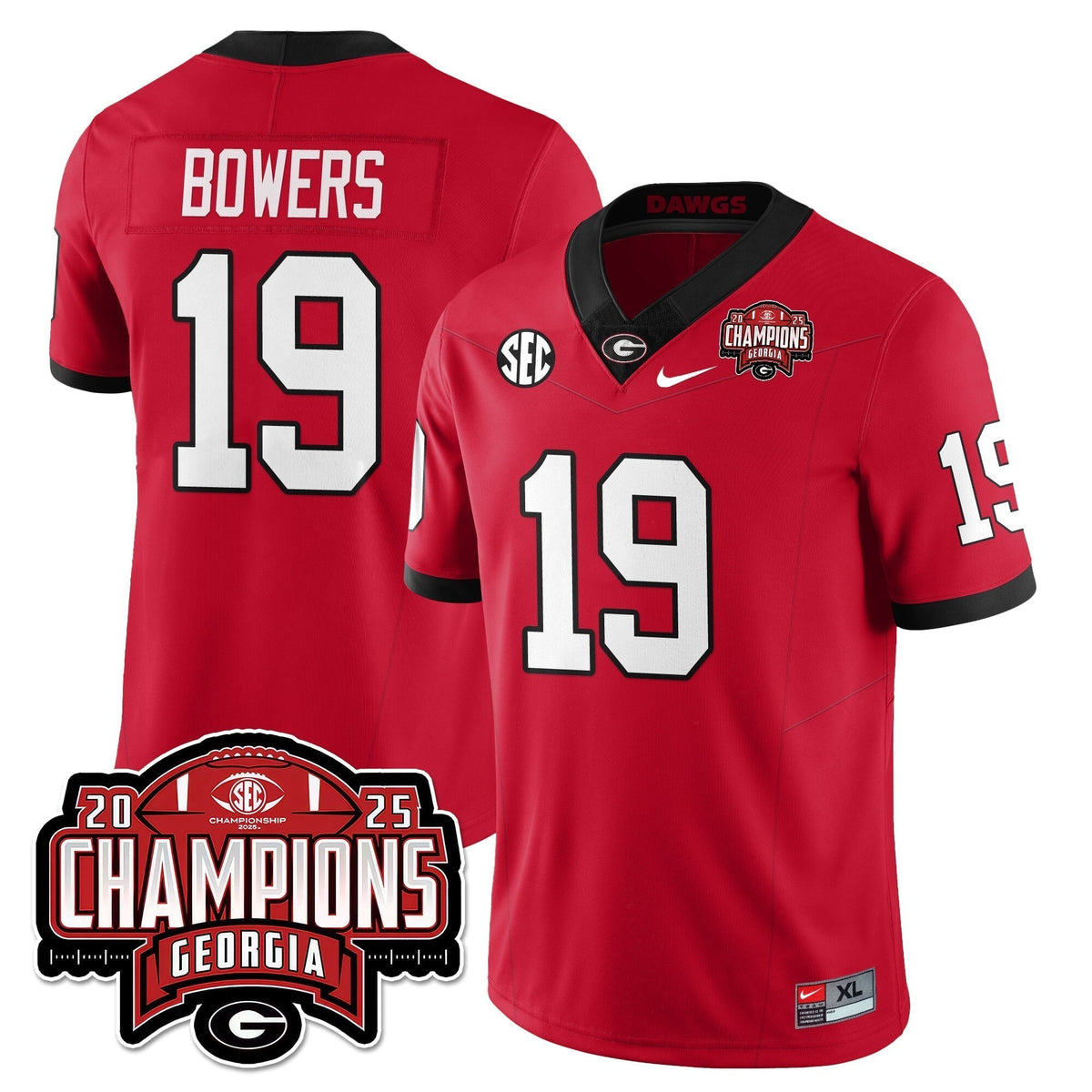 UGA Vapor Limited Jersey - SEC Football Champions - Stitched