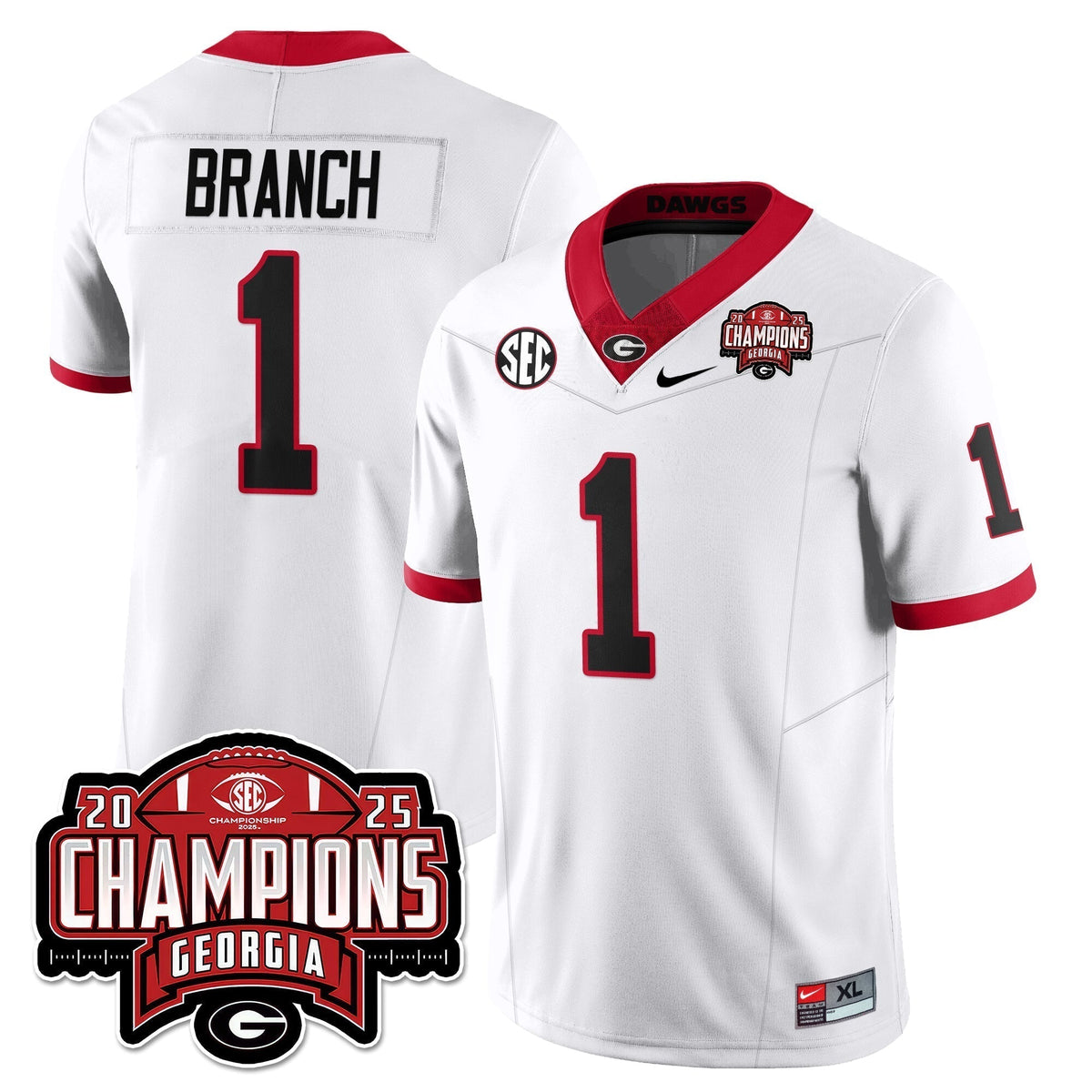 UGA Vapor Limited Jersey - SEC Football Champions - Stitched