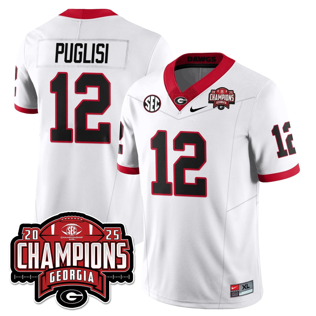 UGA Vapor Limited Jersey - SEC Football Champions - Stitched