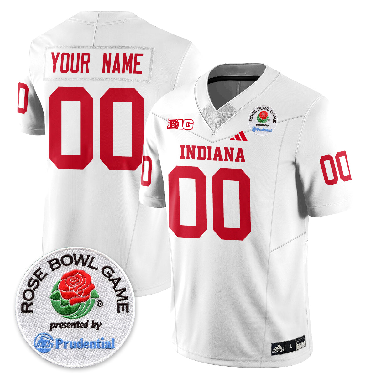 Indiana Hoosiers Vapor Limited Football Custom Jersey - Rose Bowl - All Stitched