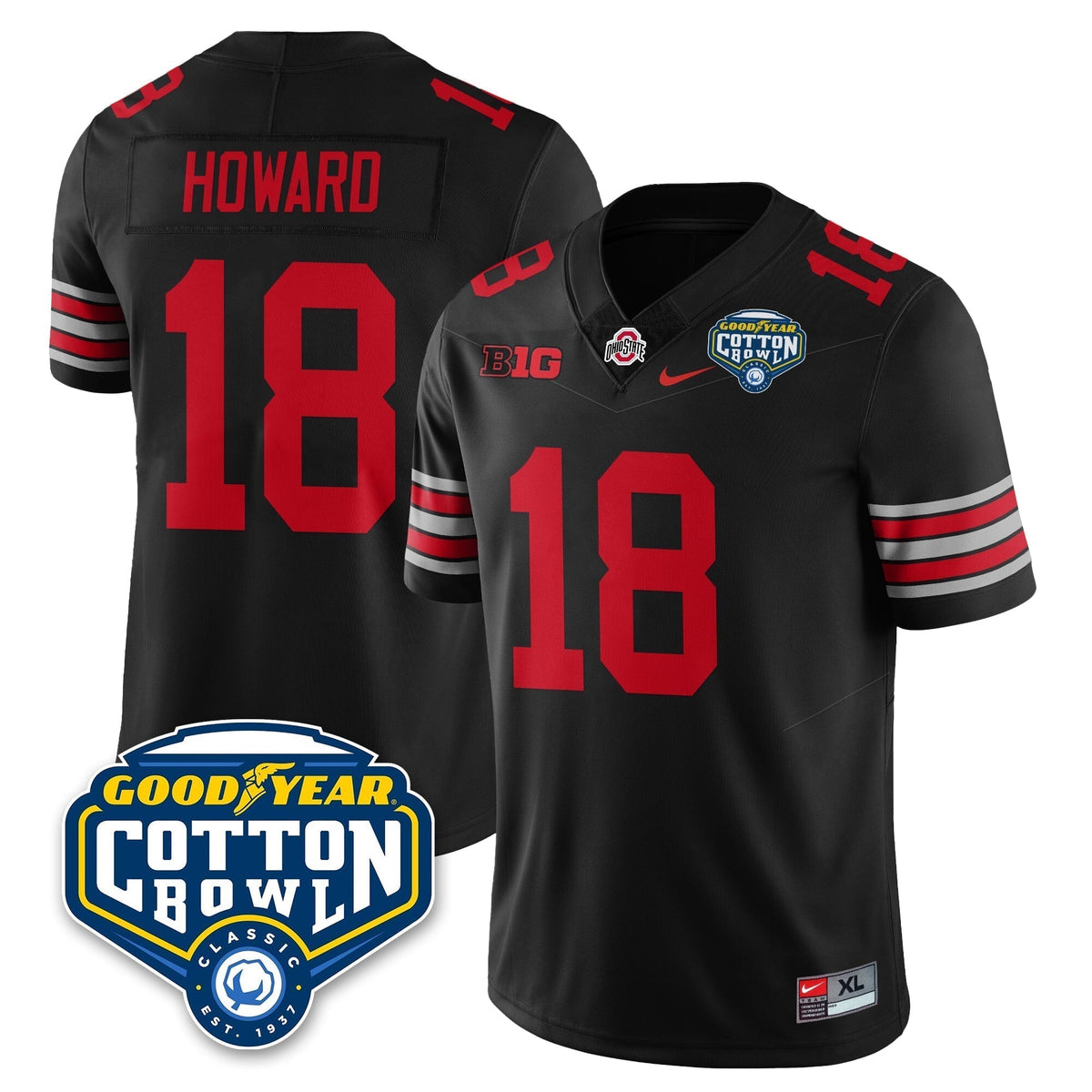 Ohio State Buckeyes Football Vapor Limited Jersey - Cotton Bowl - All Stitched