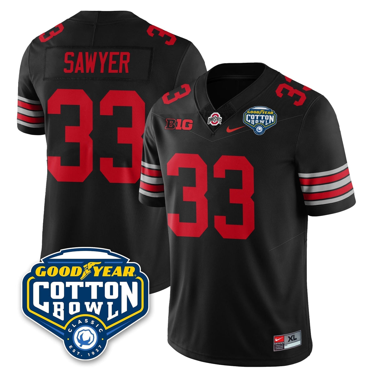 Ohio State Buckeyes Football Vapor Limited Jersey - Cotton Bowl - All Stitched