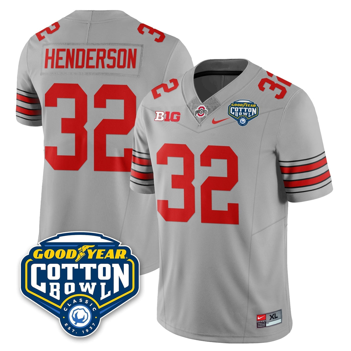 Ohio State Buckeyes Football Vapor Limited Jersey - Cotton Bowl - All Stitched