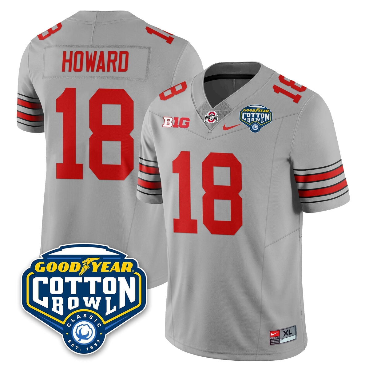 Ohio State Buckeyes Football Vapor Limited Jersey - Cotton Bowl - All Stitched