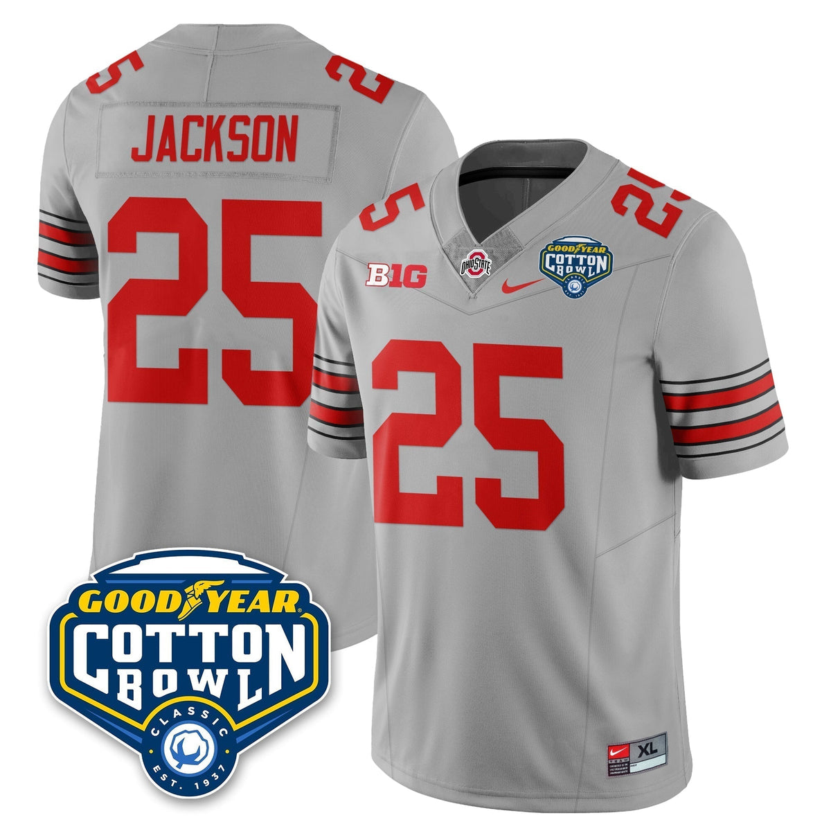 Ohio State Buckeyes Football Vapor Limited Jersey - Cotton Bowl - All Stitched