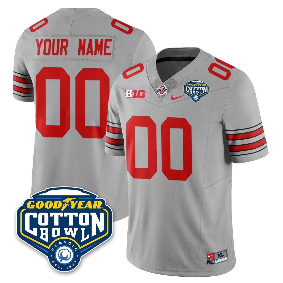 Ohio State Buckeyes Football Vapor Limited Jersey - Cotton Bowl - All Stitched
