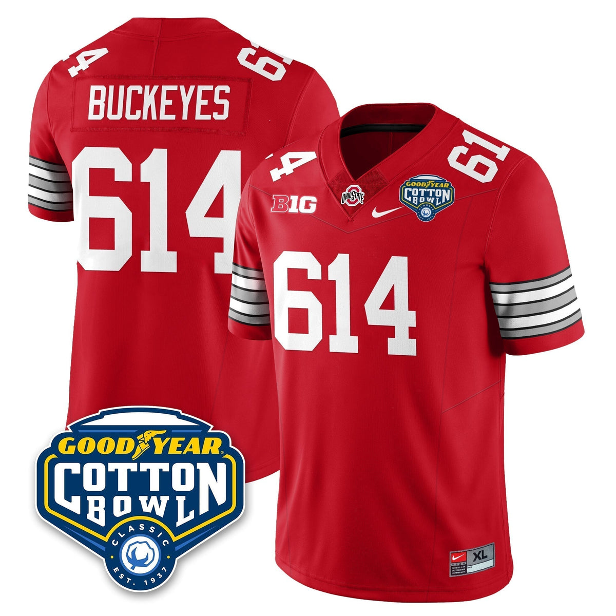 Ohio State Buckeyes Football Vapor Limited Jersey - Cotton Bowl - All Stitched
