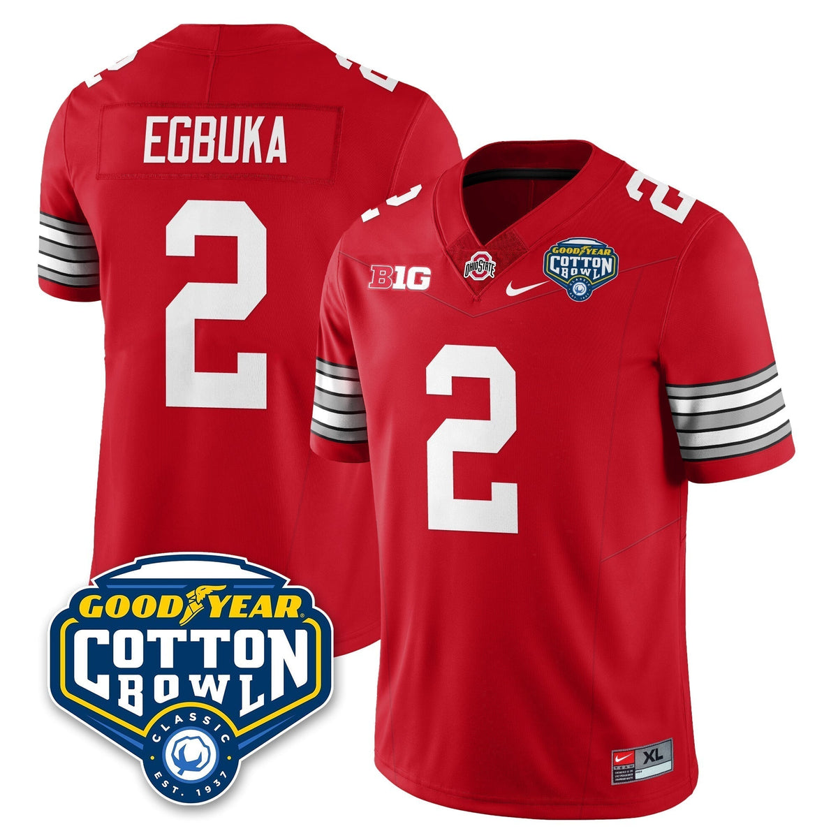 Ohio State Buckeyes Football Vapor Limited Jersey - Cotton Bowl - All Stitched