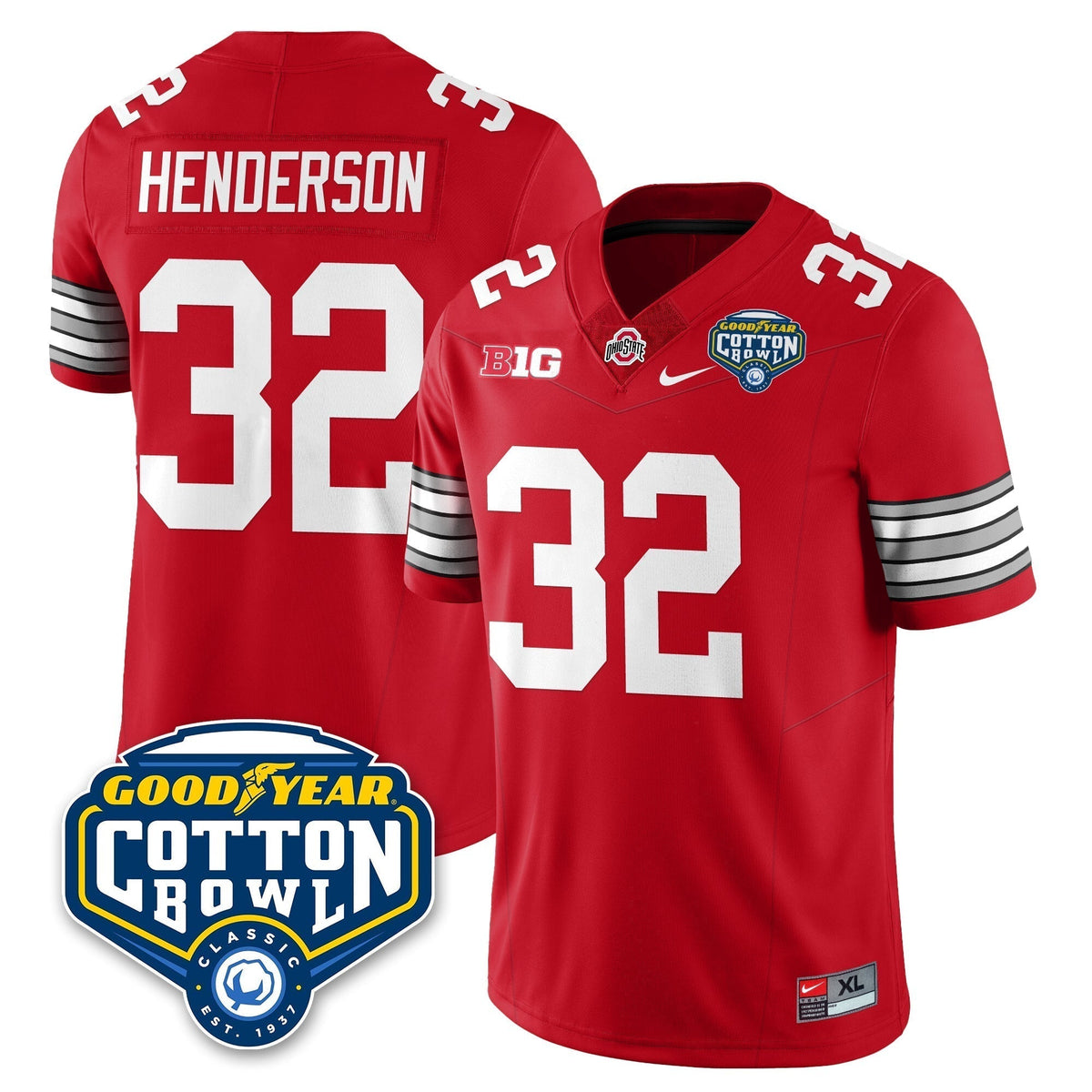 Ohio State Buckeyes Football Vapor Limited Jersey - Cotton Bowl - All Stitched
