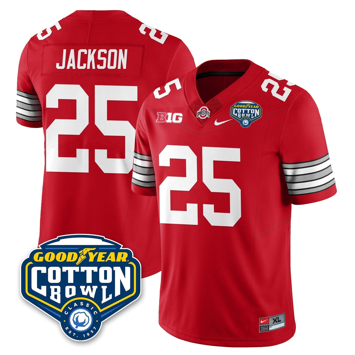 Ohio State Buckeyes Football Vapor Limited Jersey - Cotton Bowl - All Stitched