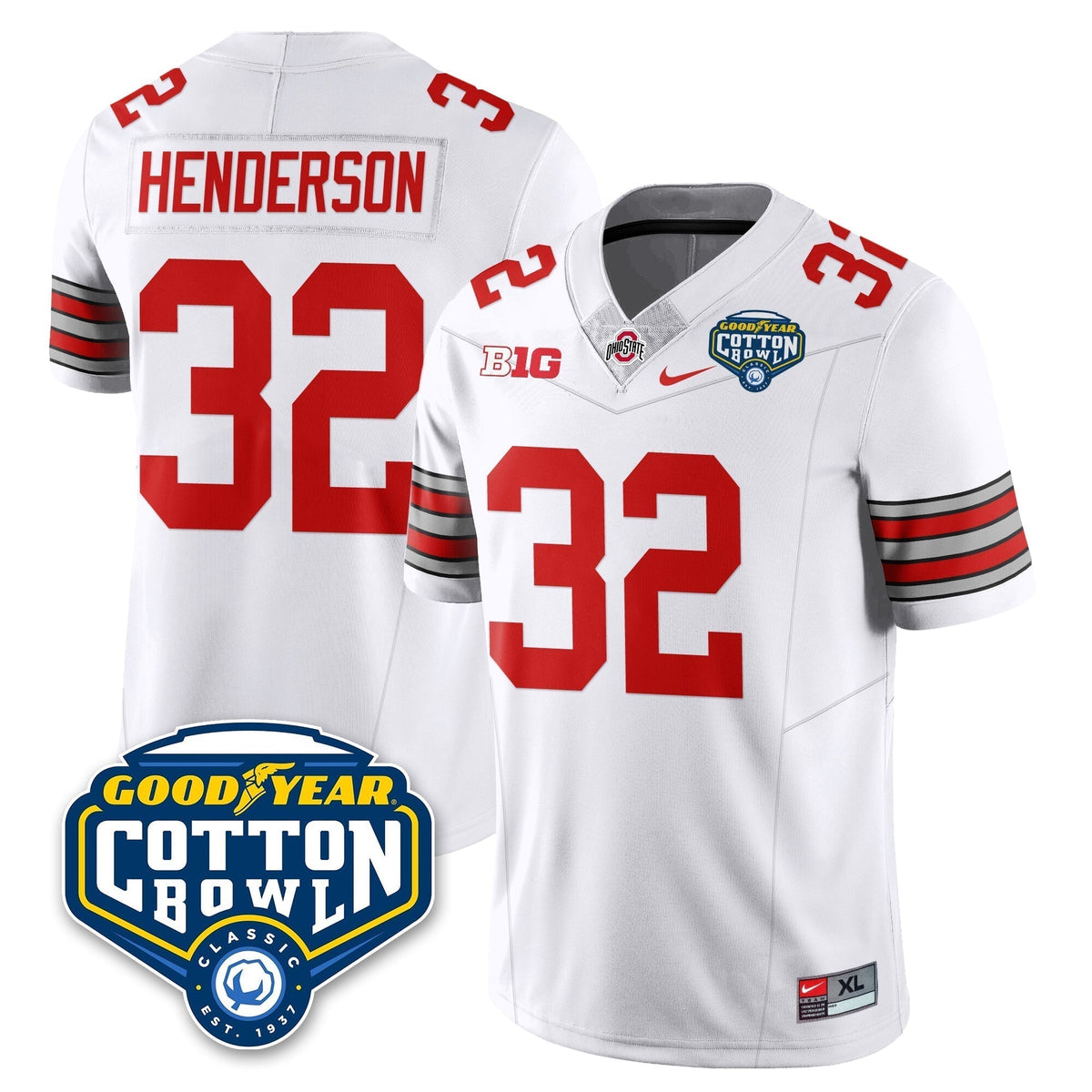 Ohio State Buckeyes Football Vapor Limited Jersey - Cotton Bowl - All Stitched