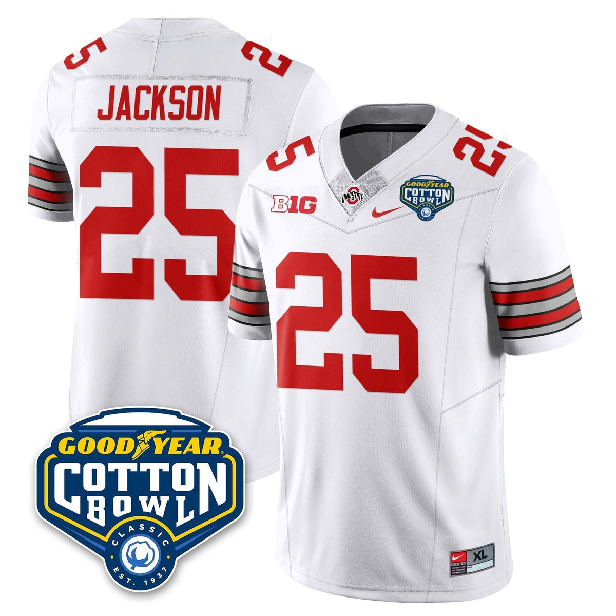 Ohio State Buckeyes Football Vapor Limited Jersey - Cotton Bowl - All Stitched
