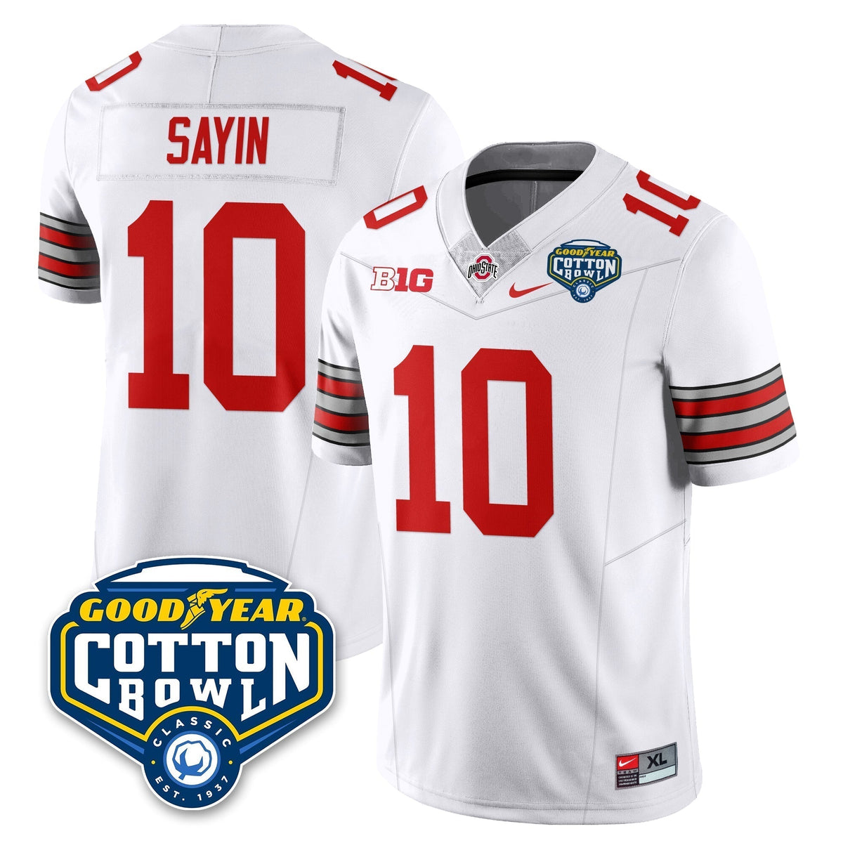Ohio State Buckeyes Football Vapor Limited Jersey - Cotton Bowl - All Stitched