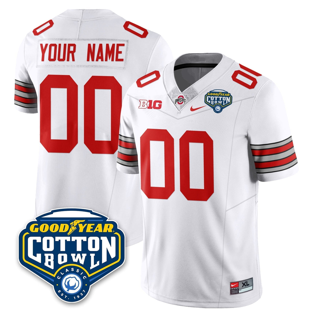 Ohio State Buckeyes Football Vapor Limited Jersey - Cotton Bowl - All Stitched
