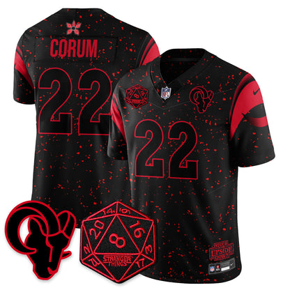 Los Angeles Rams Stranger Things Vapor Limited Jersey V2 - All Stitched