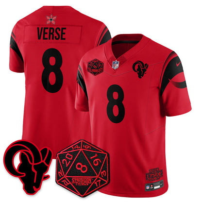 Los Angeles Rams Stranger Things Vapor Limited Jersey V2 - All Stitched