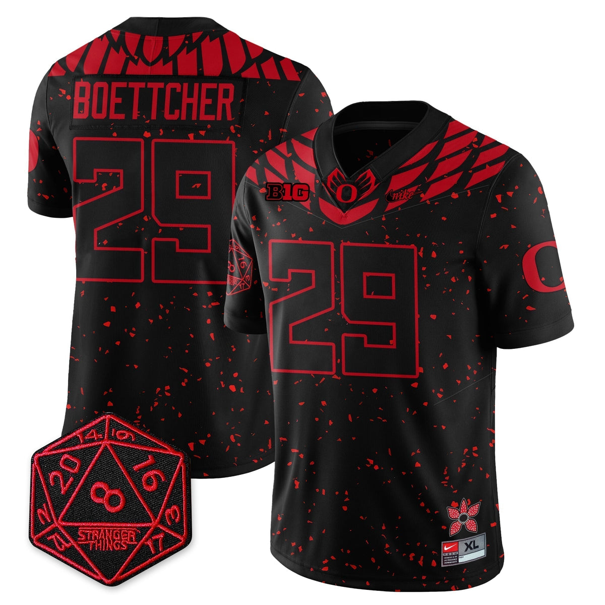 Oregon Ducks "Shoe Duck" Stranger Things Vapor Limited Jersey - All Stitched