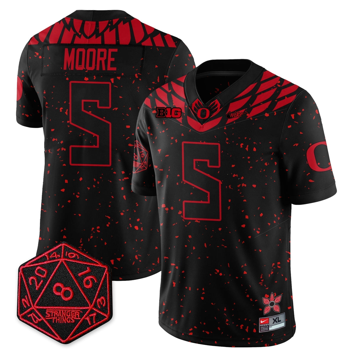 Oregon Ducks "Shoe Duck" Stranger Things Vapor Limited Jersey - All Stitched