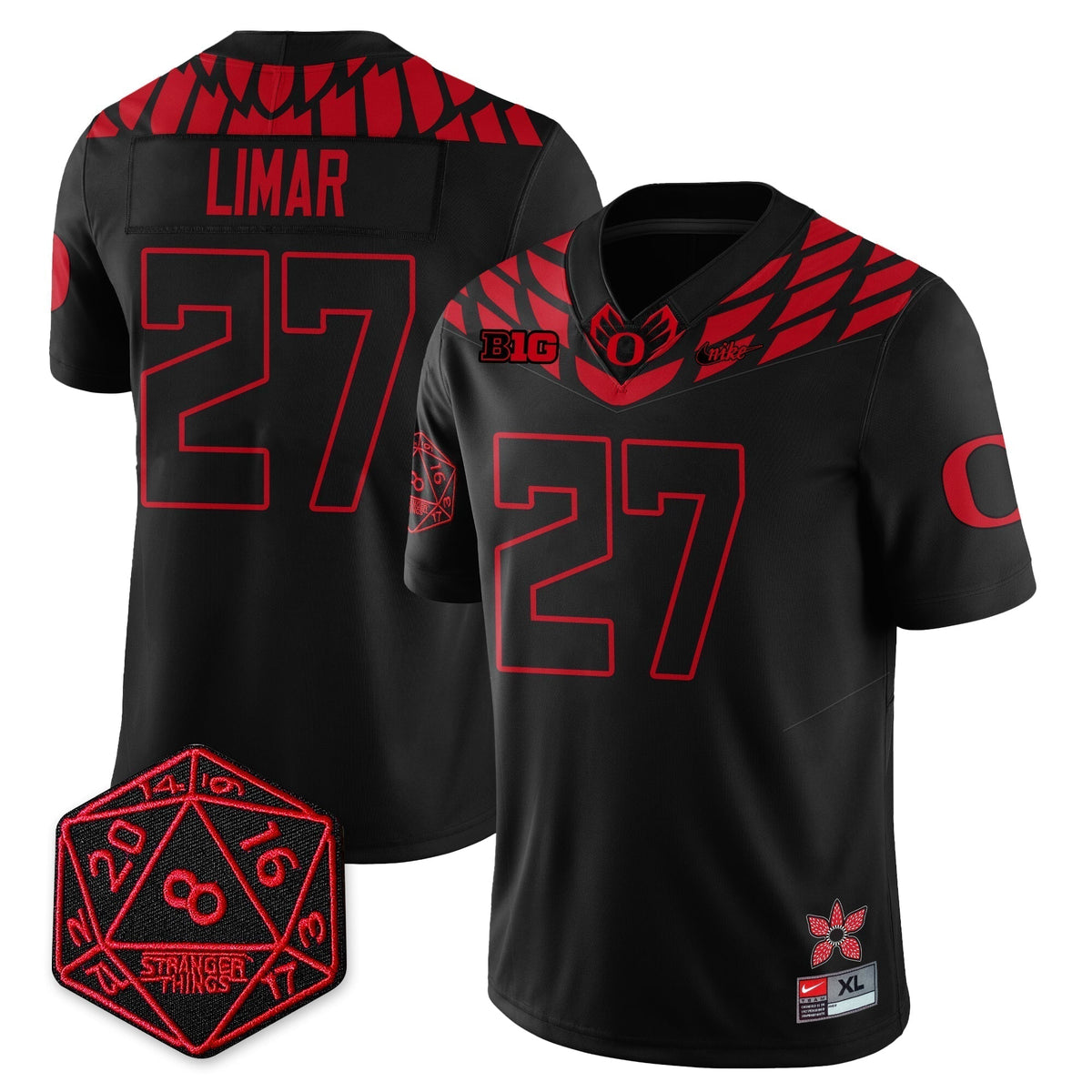 Oregon Ducks "Shoe Duck" Stranger Things Vapor Limited Jersey - All Stitched
