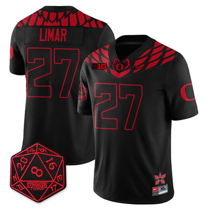 Oregon Ducks "Shoe Duck" Stranger Things Vapor Limited Jersey - All Stitched