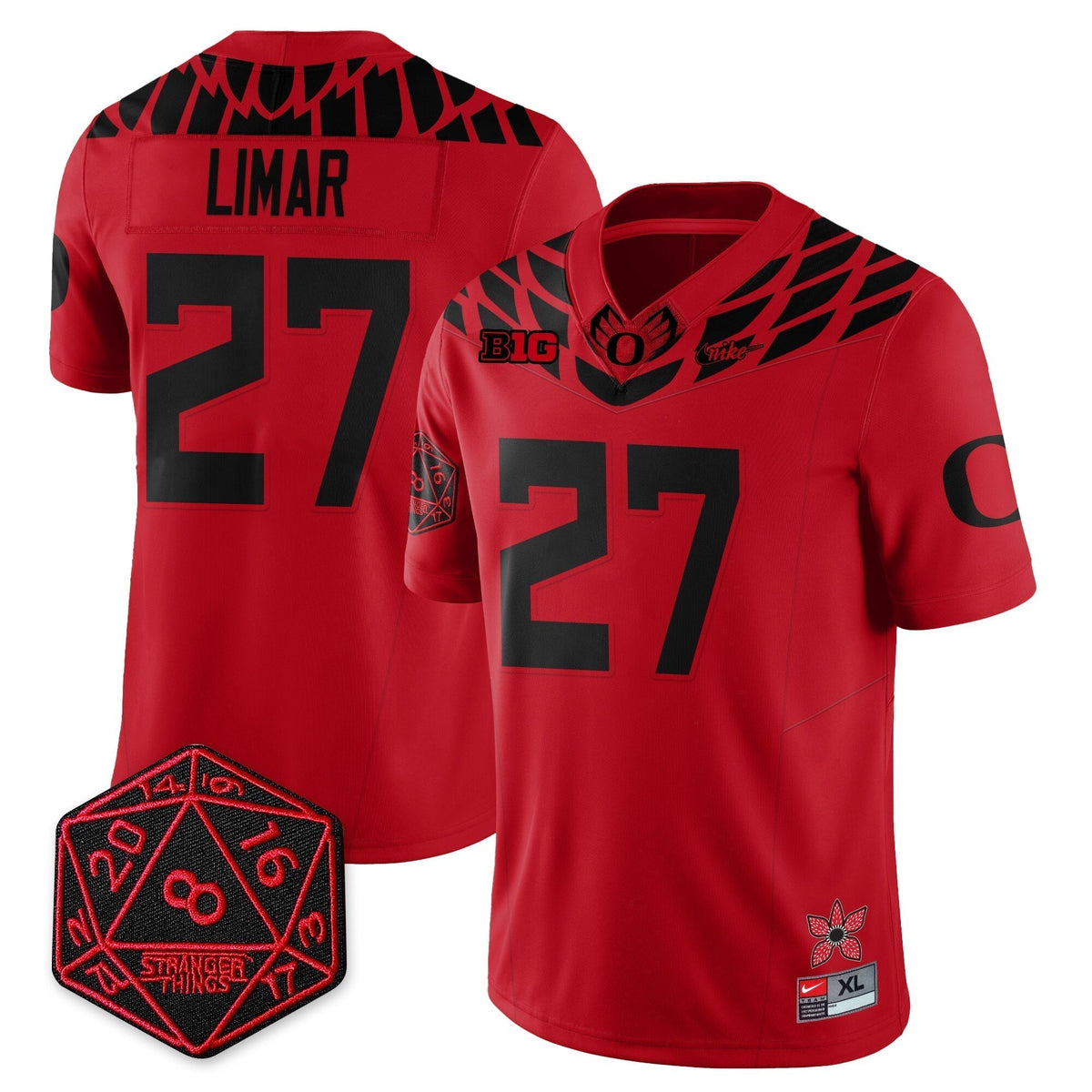 Oregon Ducks "Shoe Duck" Stranger Things Vapor Limited Jersey - All Stitched