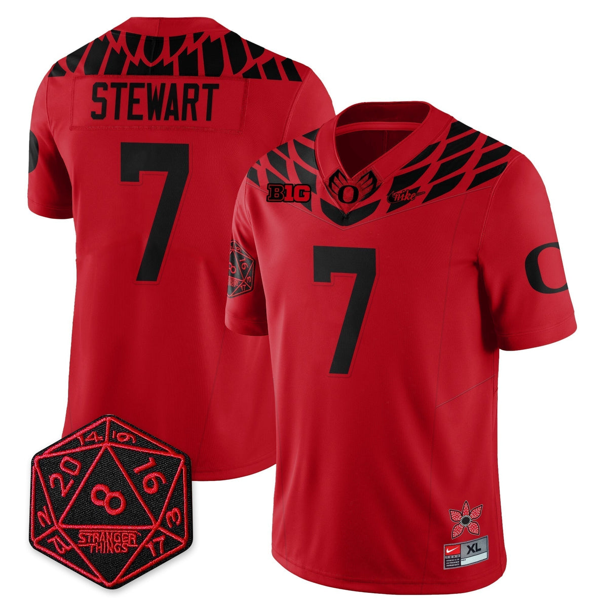 Oregon Ducks "Shoe Duck" Stranger Things Vapor Limited Jersey - All Stitched
