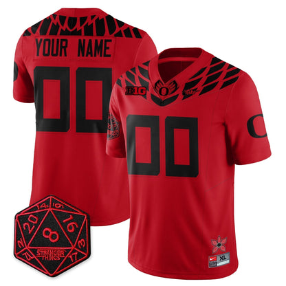 Oregon Ducks "Shoe Duck" Stranger Things Vapor Limited Jersey - All Stitched