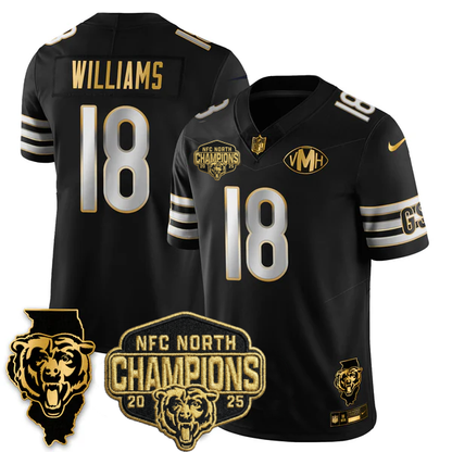 CHI NFC North Division Champions Vapor Limited Gold Jersey n2 - Stitched
