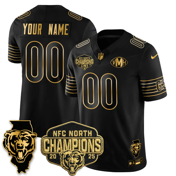 Custom CHI 2025 NFC North Champions Patch Jersey V2 - Stitched