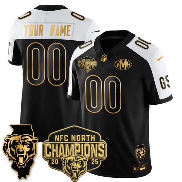 Custom CHI 2025 NFC North Champions Patch Jersey V2 - Stitched
