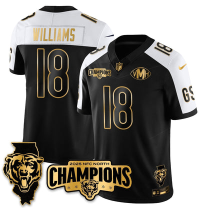 CHI NFC North Division Champions Vapor Limited Gold Jersey - Stitched