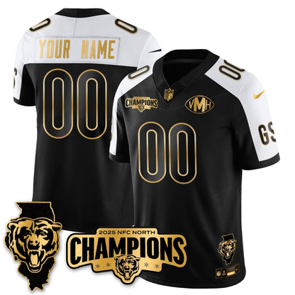 CHI NFC North Division Champions Vapor Limited Gold Jersey - Stitched