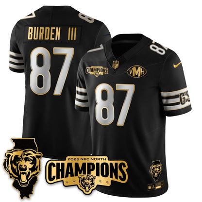 CHI NFC North Division Champions Vapor Limited Gold Jersey - Stitched