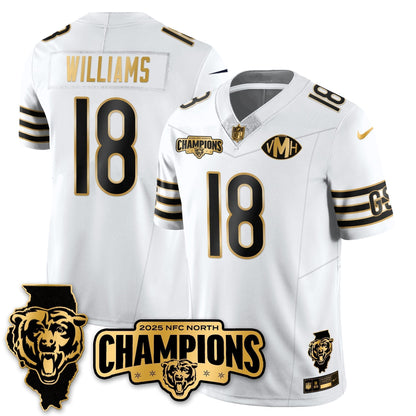 CHI NFC North Division Champions Vapor Limited Gold Jersey - Stitched