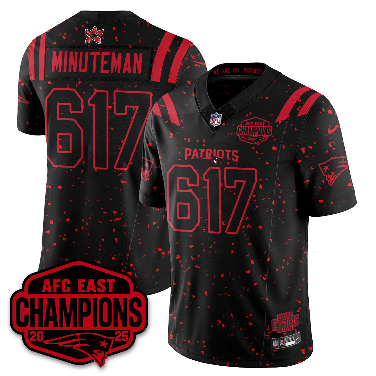 NE 'Stranger Things' AFC East Division Champions Vapor Limited Jersey - Stitched