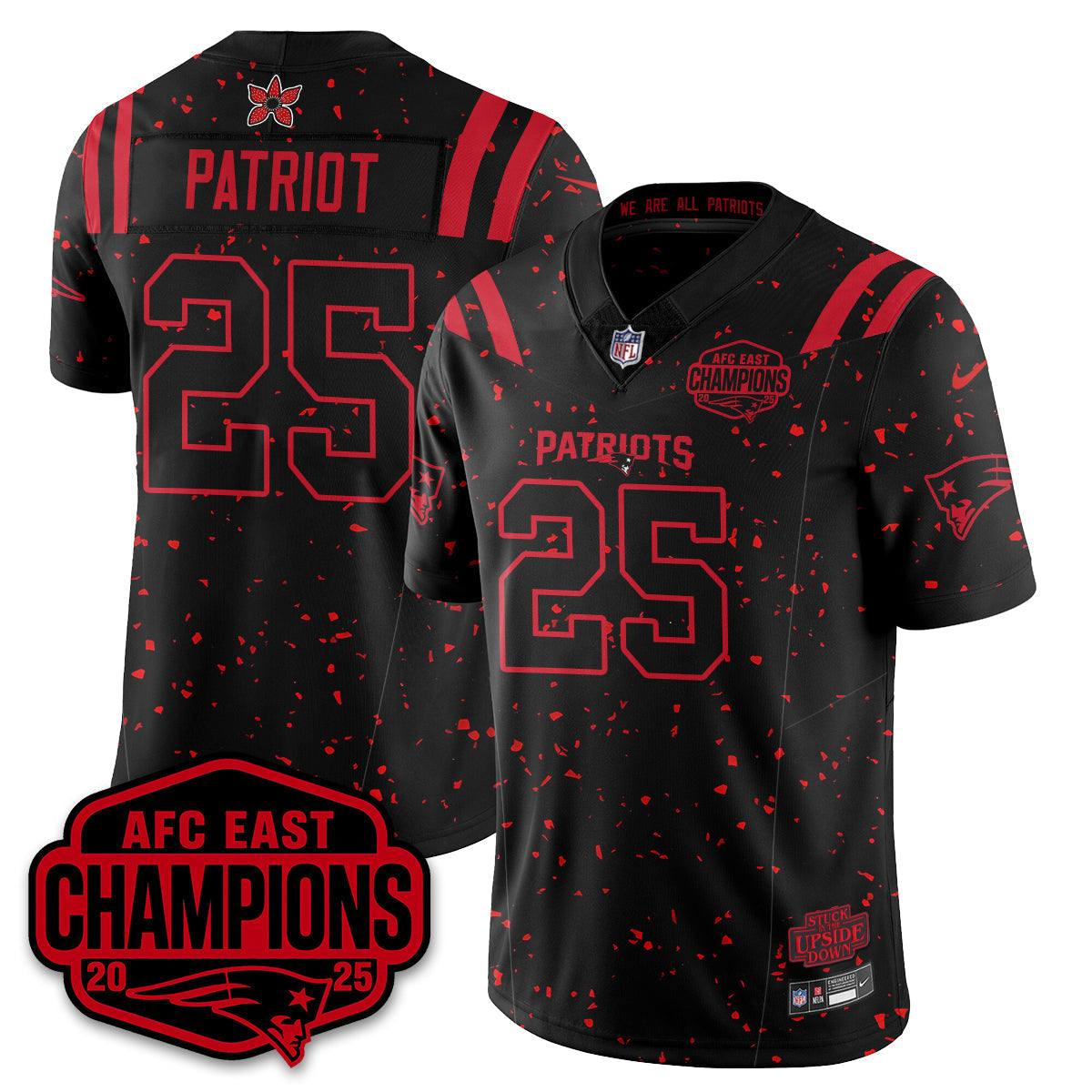 NE 'Stranger Things' AFC East Division Champions Vapor Limited Jersey - Stitched