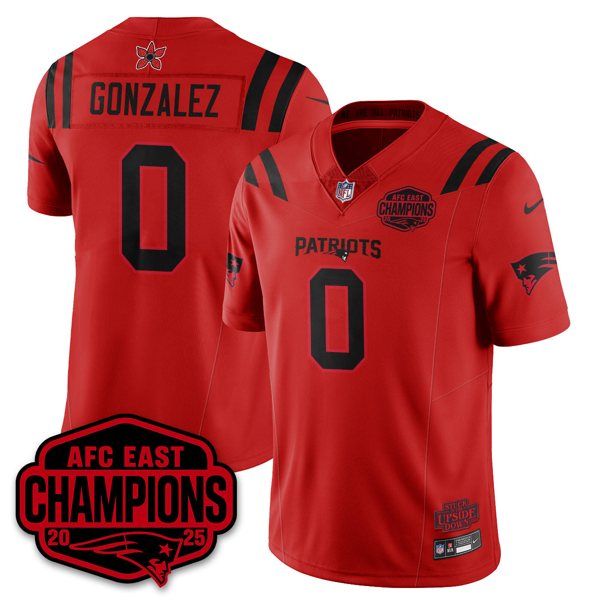 NE 'Stranger Things' AFC East Division Champions Vapor Limited Jersey - Stitched