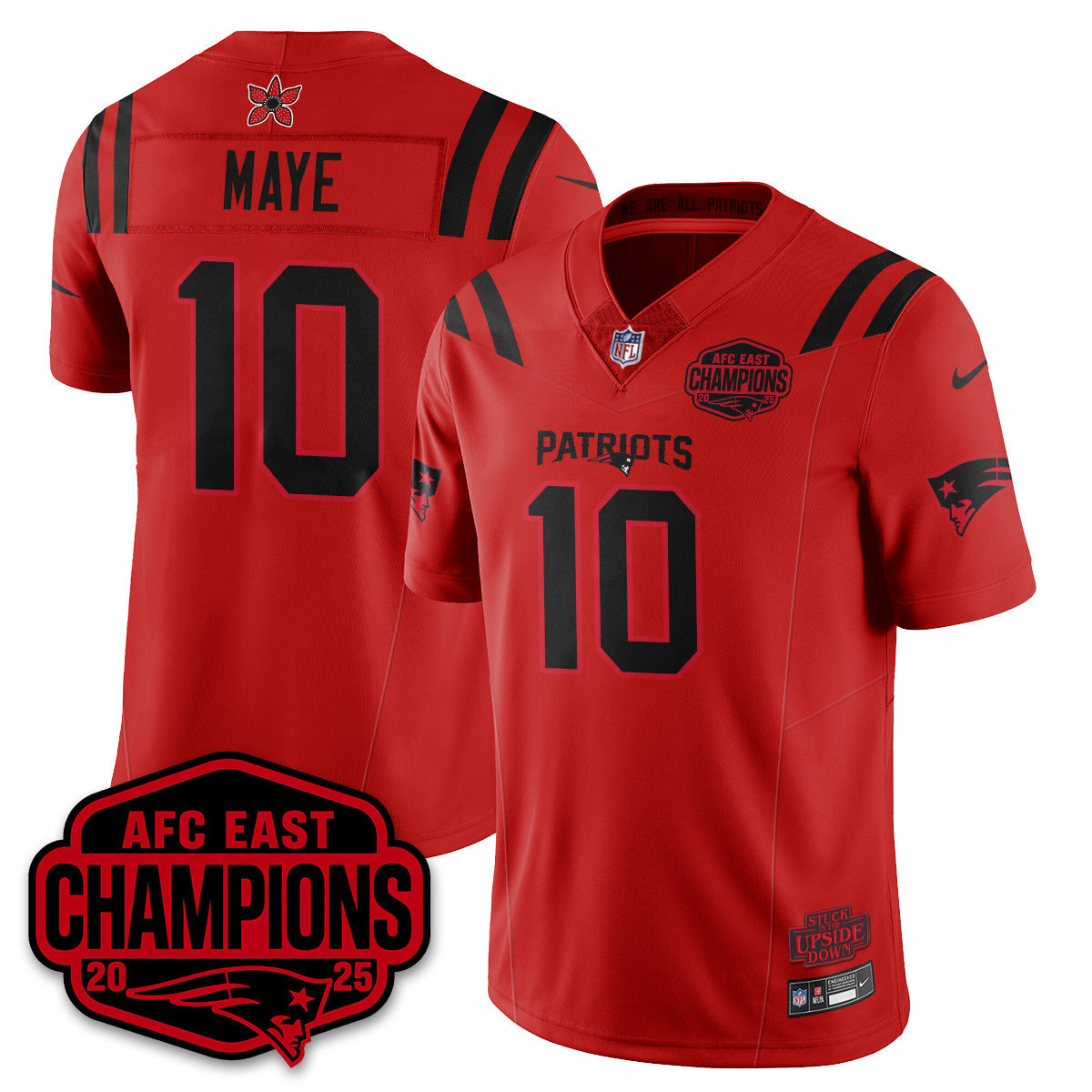 NE 'Stranger Things' AFC East Division Champions Vapor Limited Jersey - Stitched
