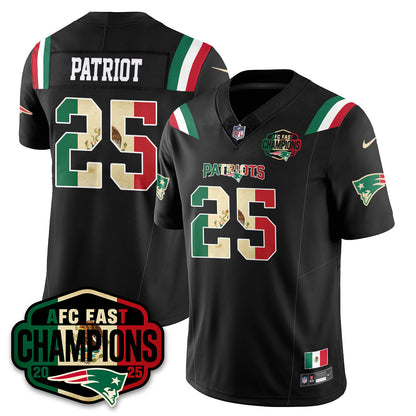 NE Mexico AFC East Division Champions Vapor Limited Jersey - Stitched