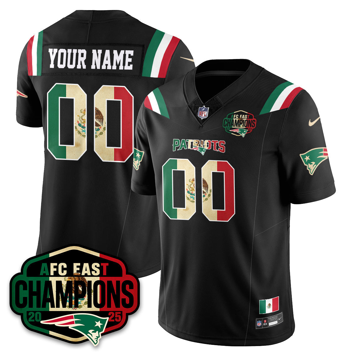 NE Mexico AFC East Division Champions Vapor Limited Jersey - Stitched