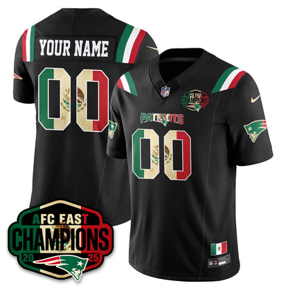 Custom NE Mexico AFC East Division Champions Vapor Limited Jersey - Stitched